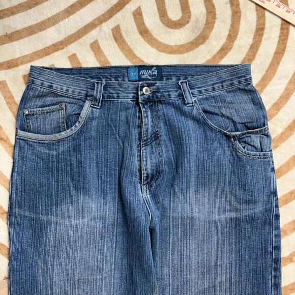 VINTAGE MIKA • WIDE LEG BAGGY SKATER JEANS - Picture 4 of 8